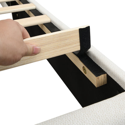 Close-up of frame corner seam and stitching detail