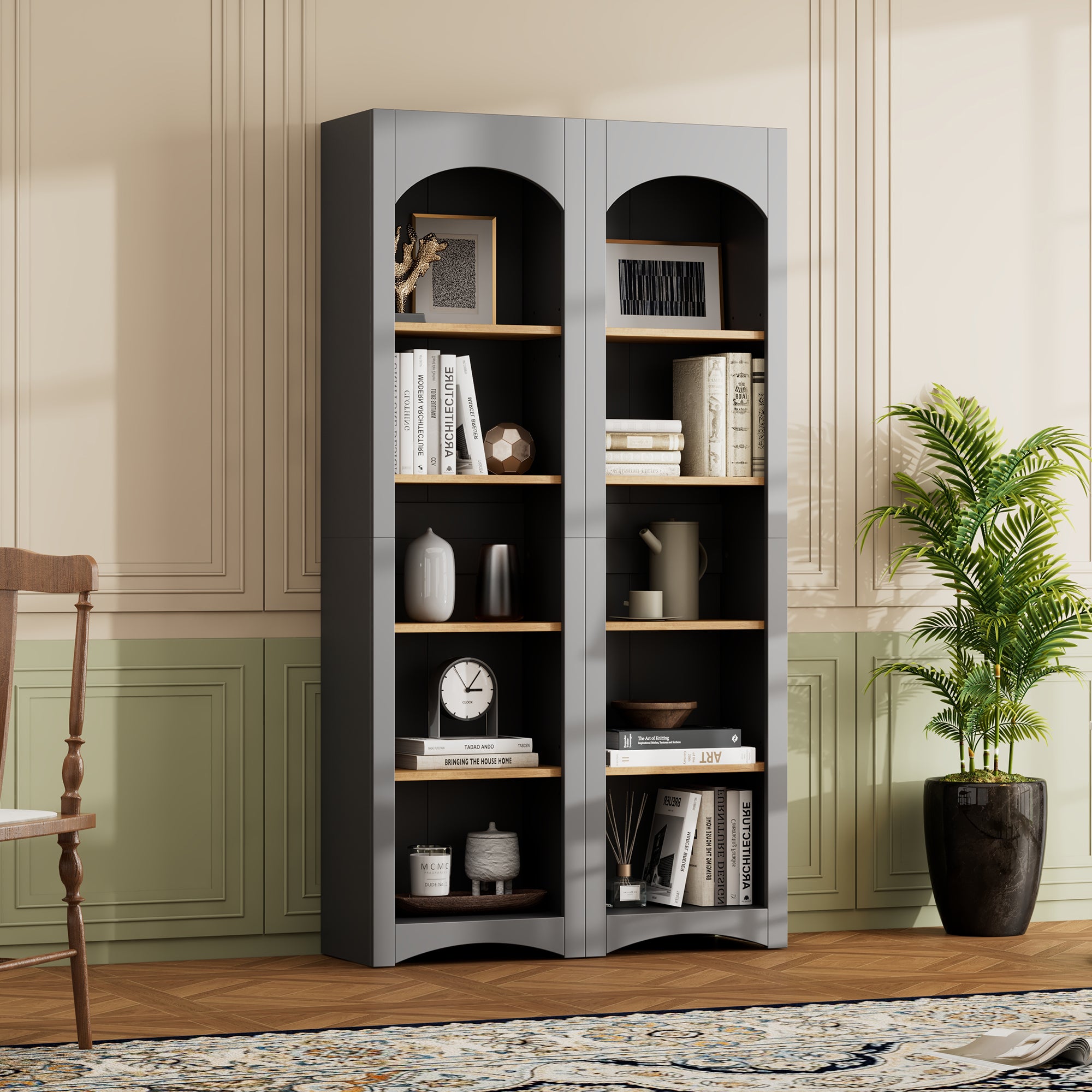 Farmhouse Storage Cabinet, 39.3 in, Grey