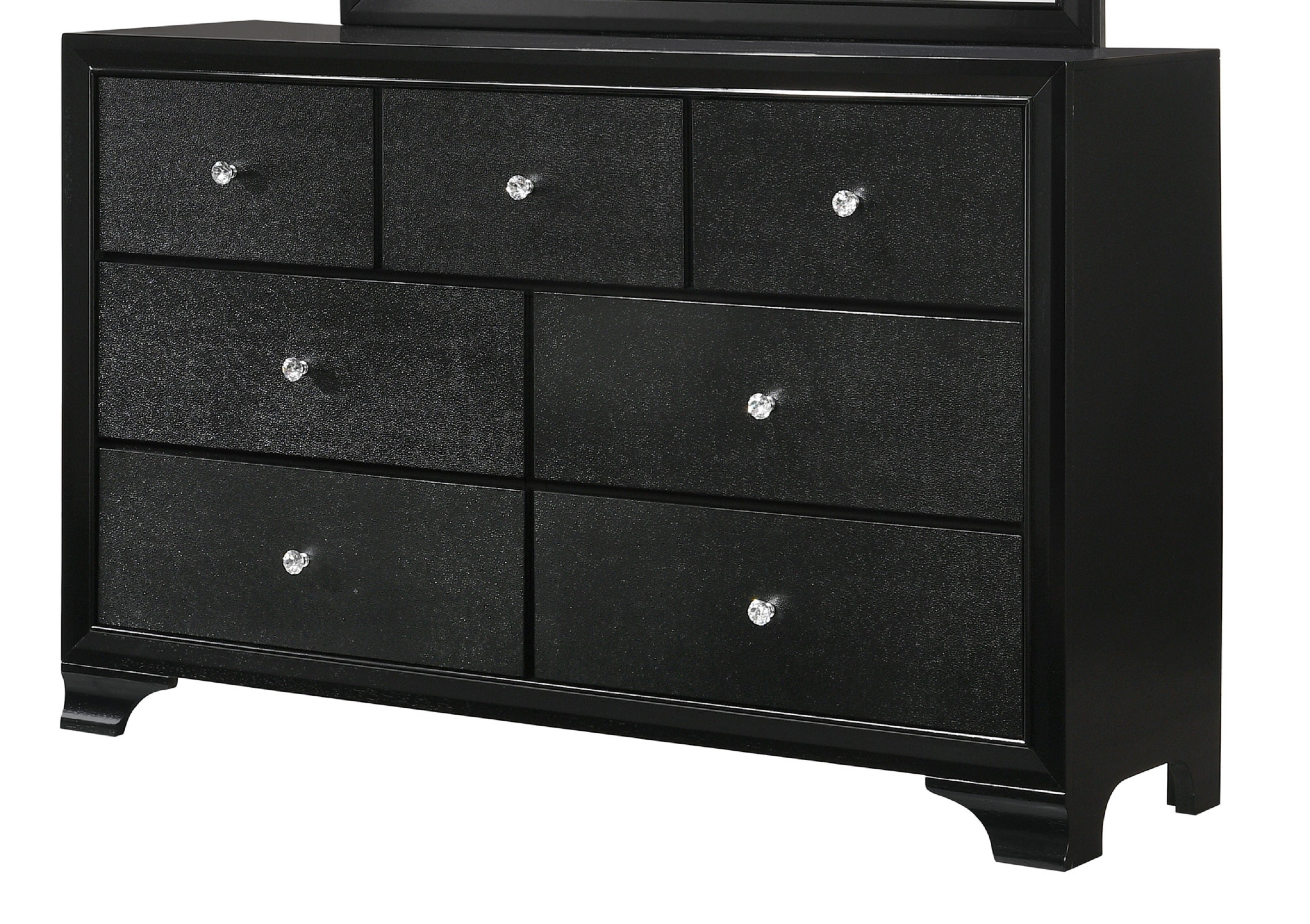 Solid Wood Dresser in Black, Modern Bedroom Storage