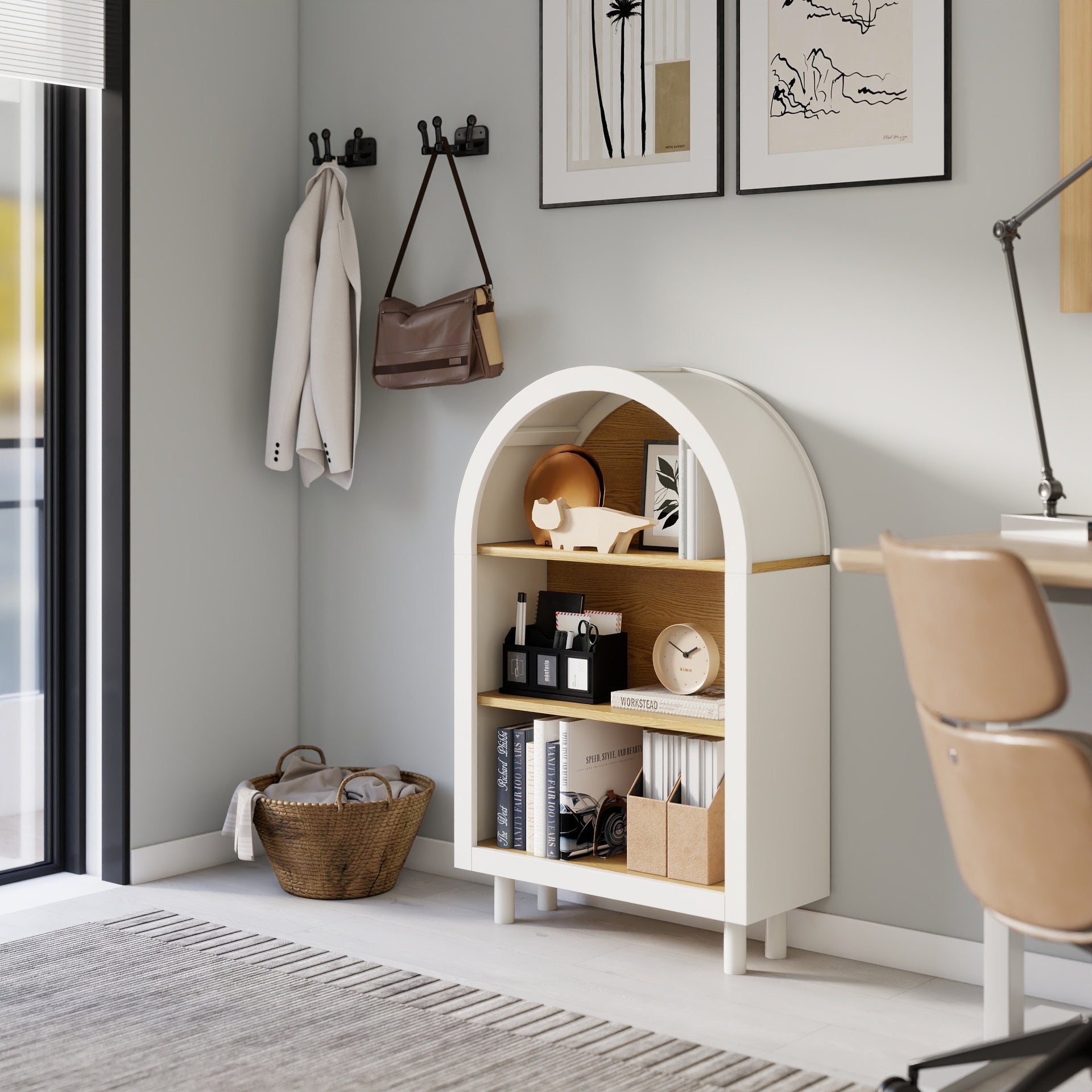 Modern Storage Cabinet, 23.6 in