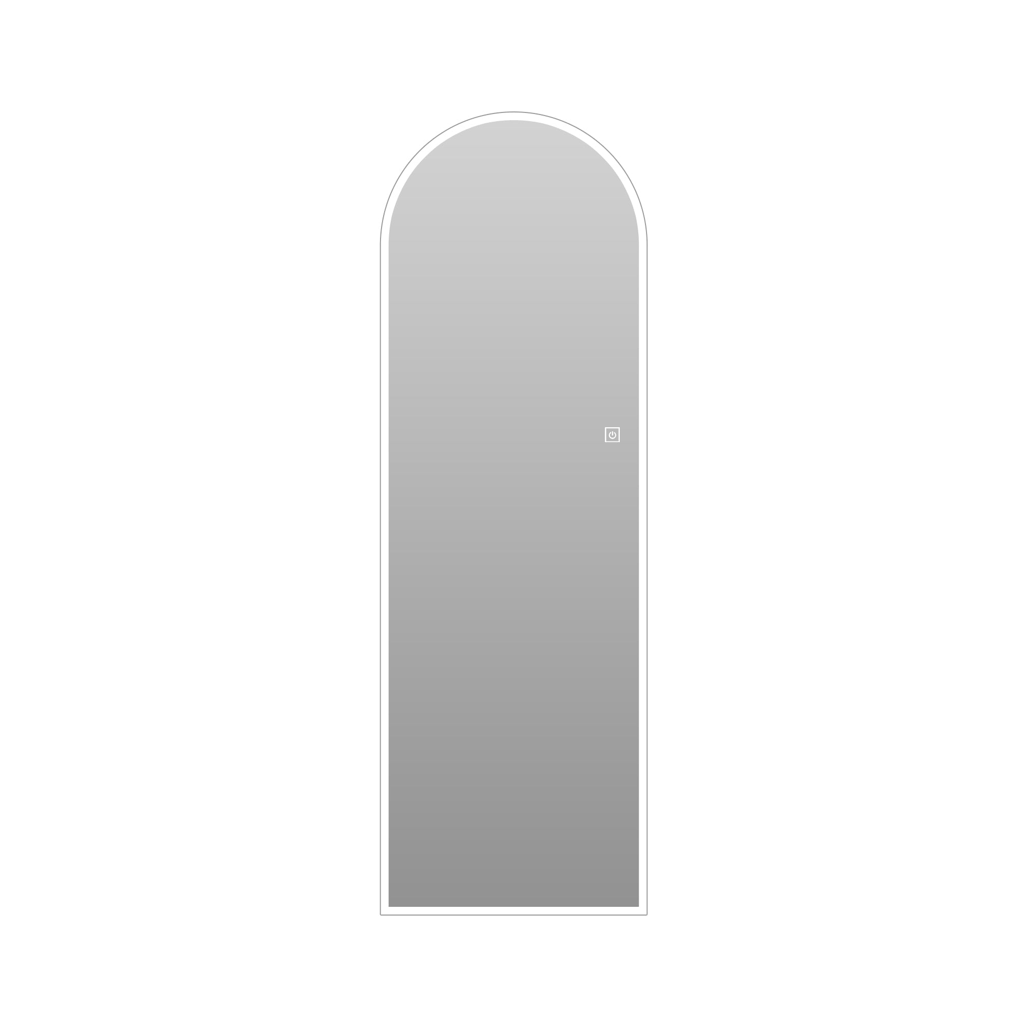65 in Arched LED Mirror, Plug In Dimmable Lighting