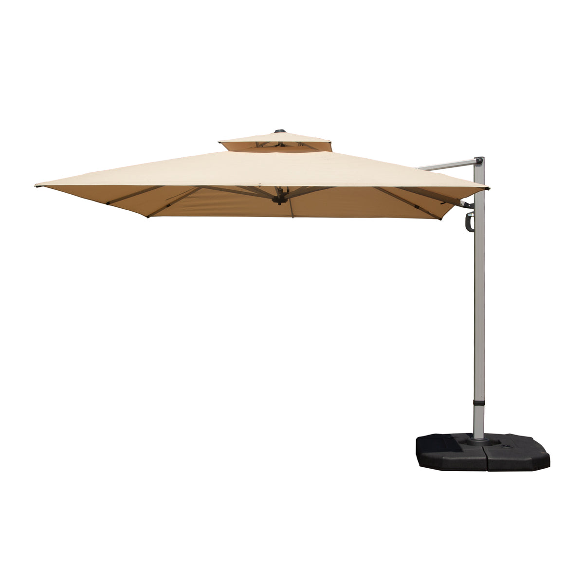 10x10 ft Beige Cantilever Patio Umbrella