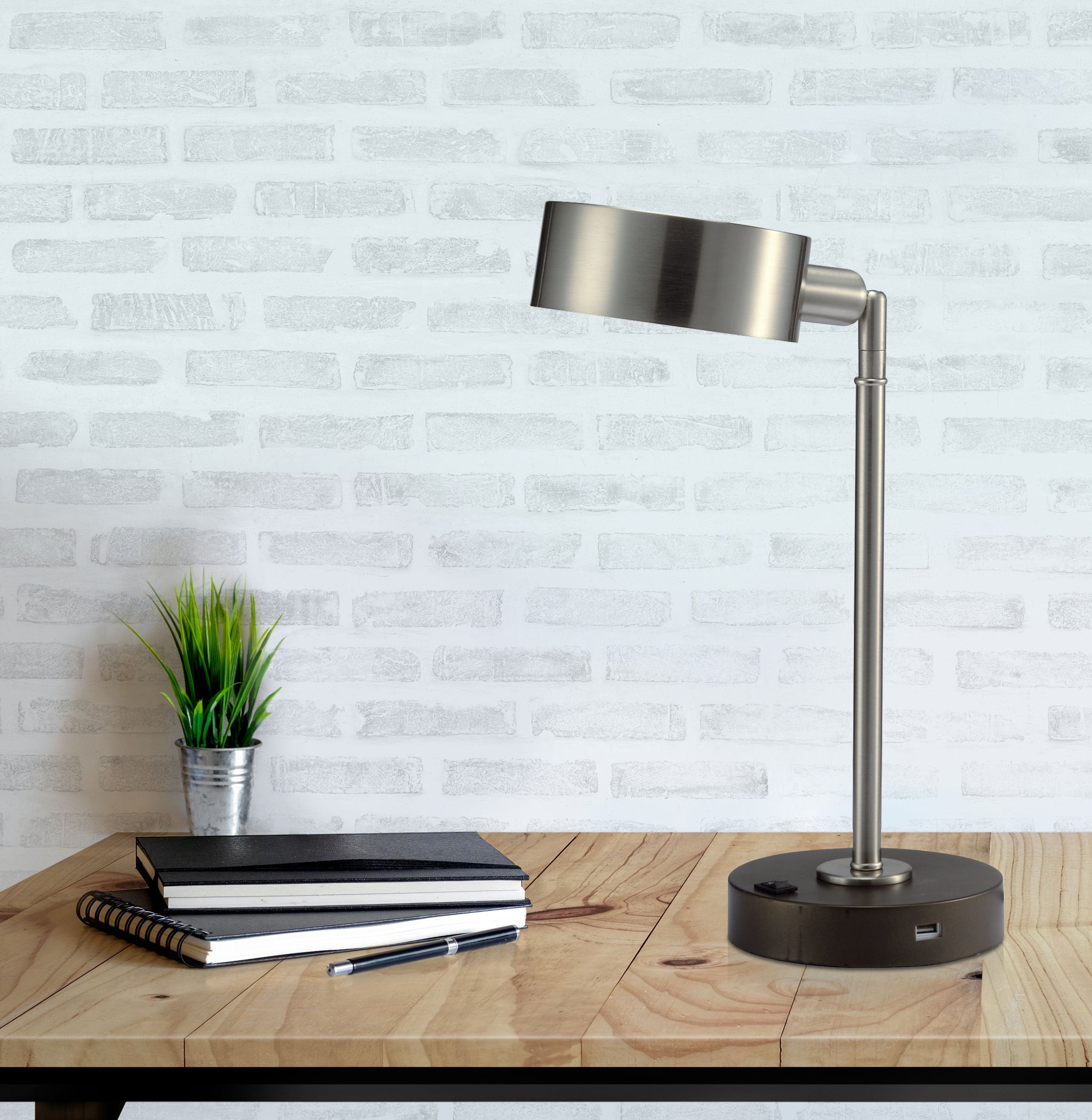 Desk Lamp with Selectable Color Temperature, Brushed Nickel
