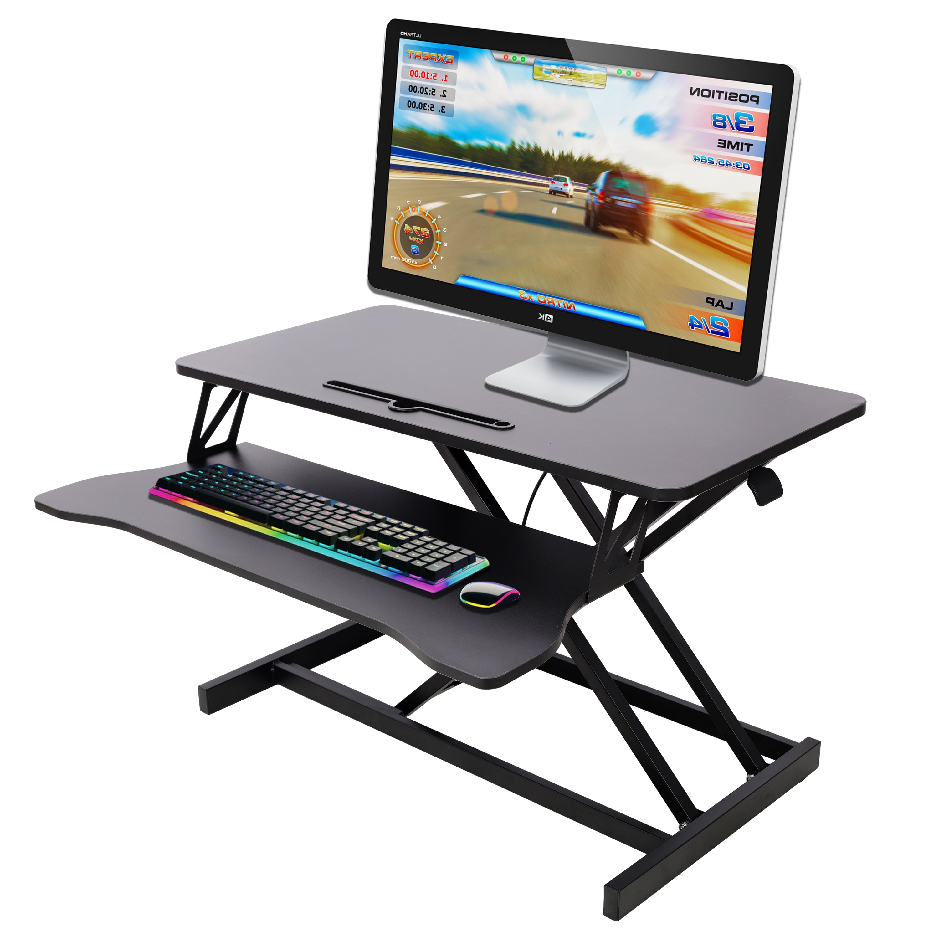Standing Desk Converter with Keyboard Tray, 31.5 in, Black