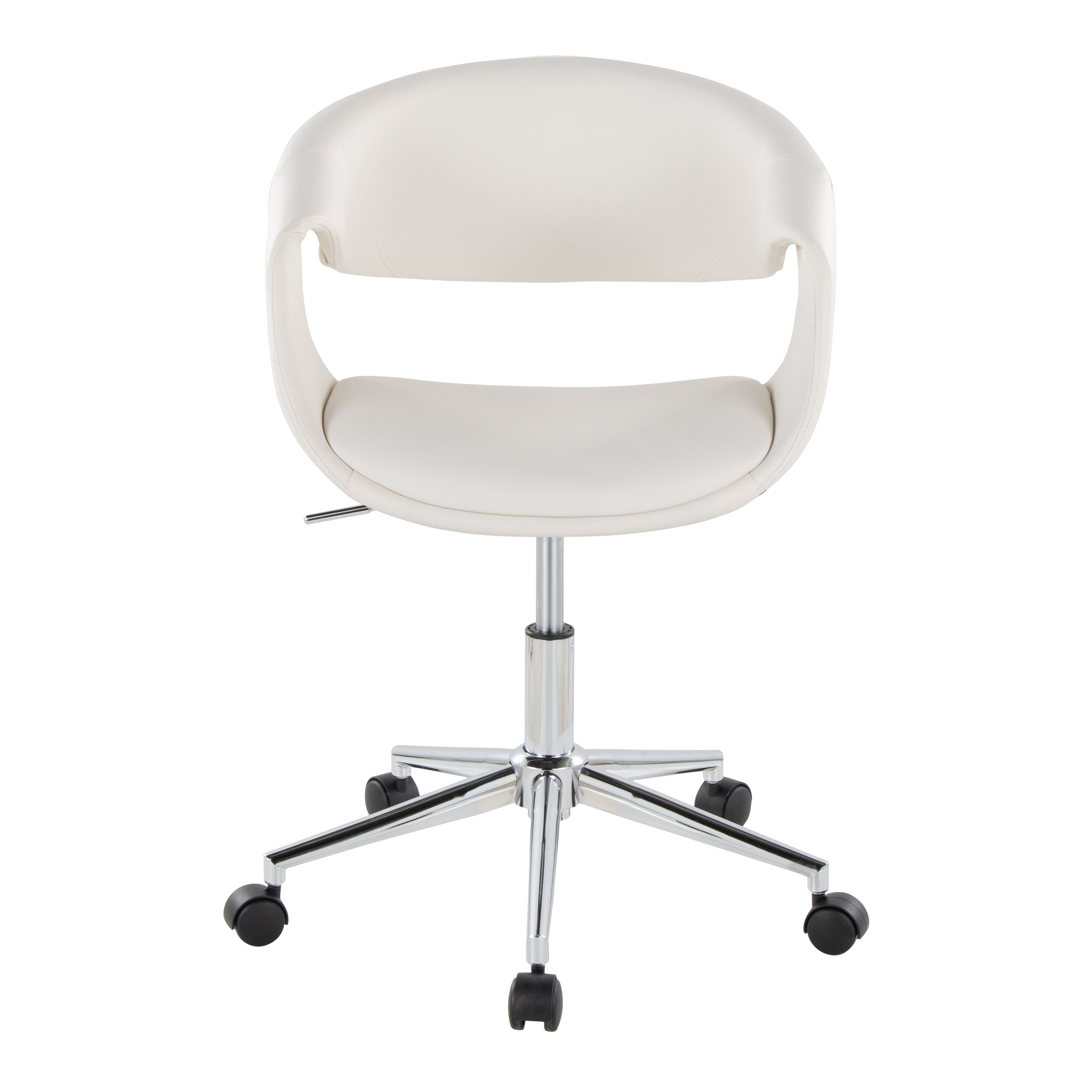 Office Chair, 27.5 in, White