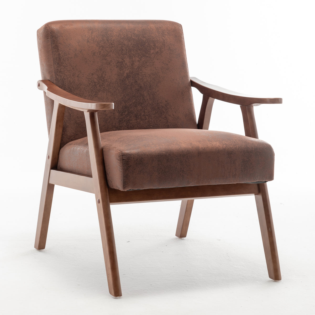Brown Wingback Accent Chair