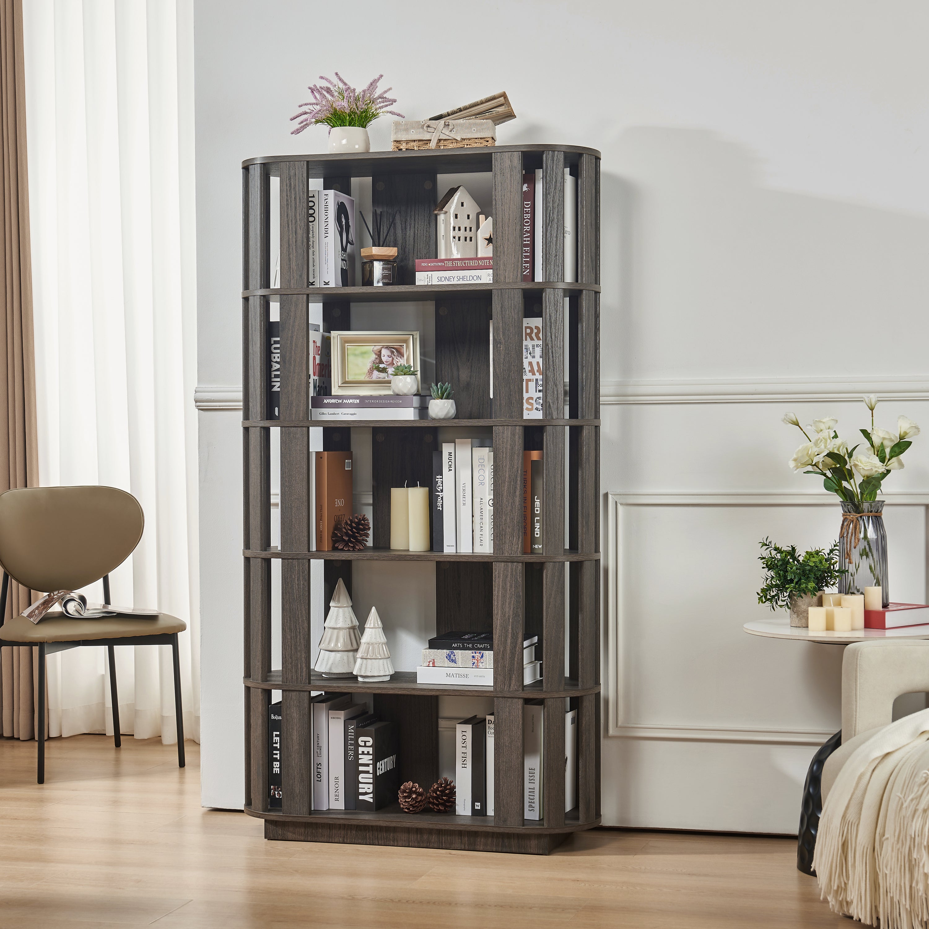 Storage Cabinet, 35.4 in, Brown