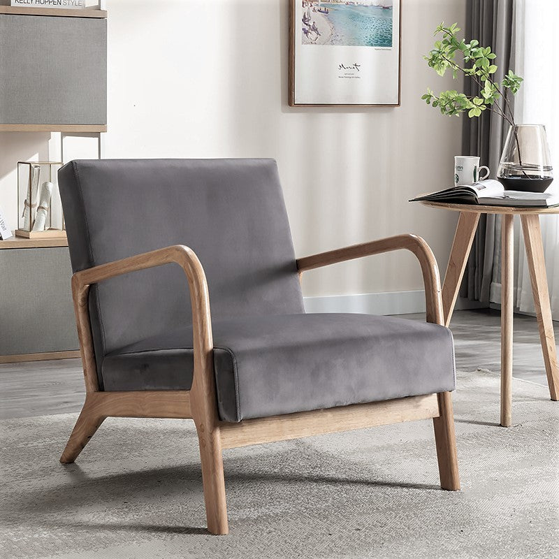 Gray Velvet Accent Chair
