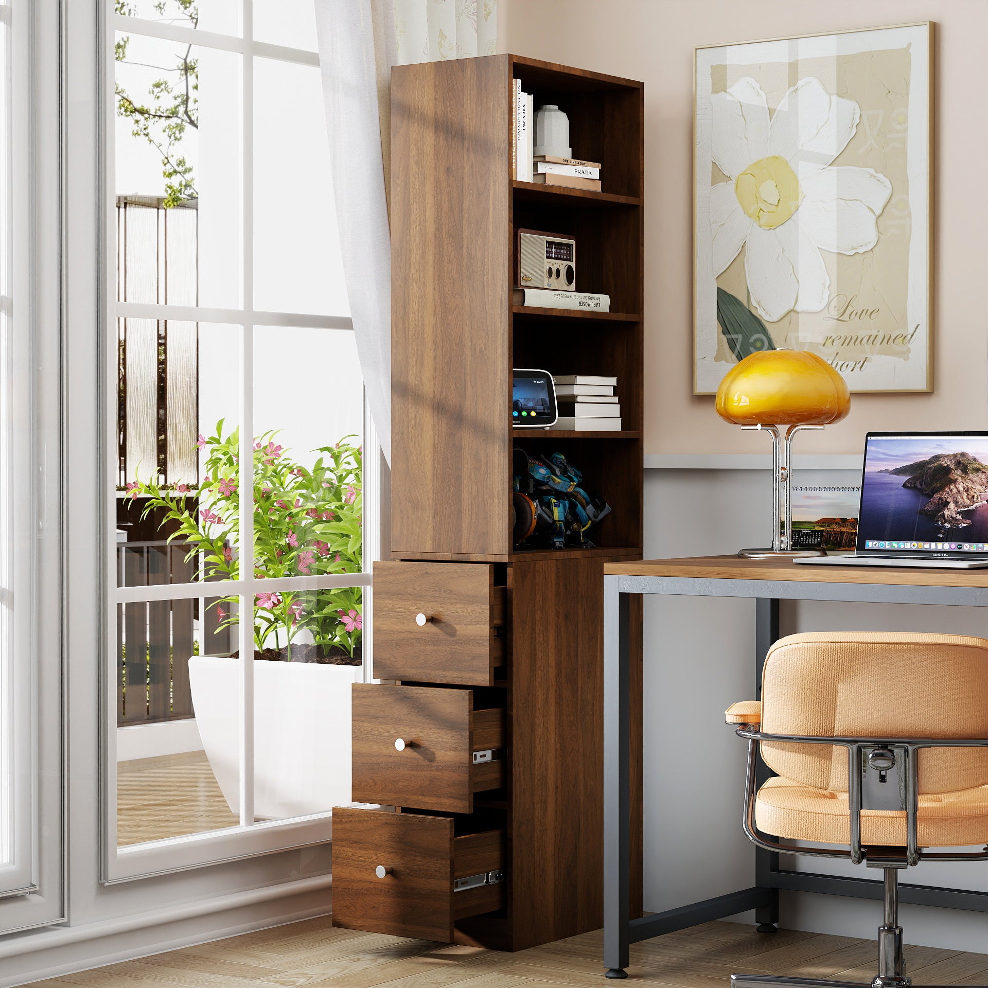 Modern Bookcase, 19.7 in