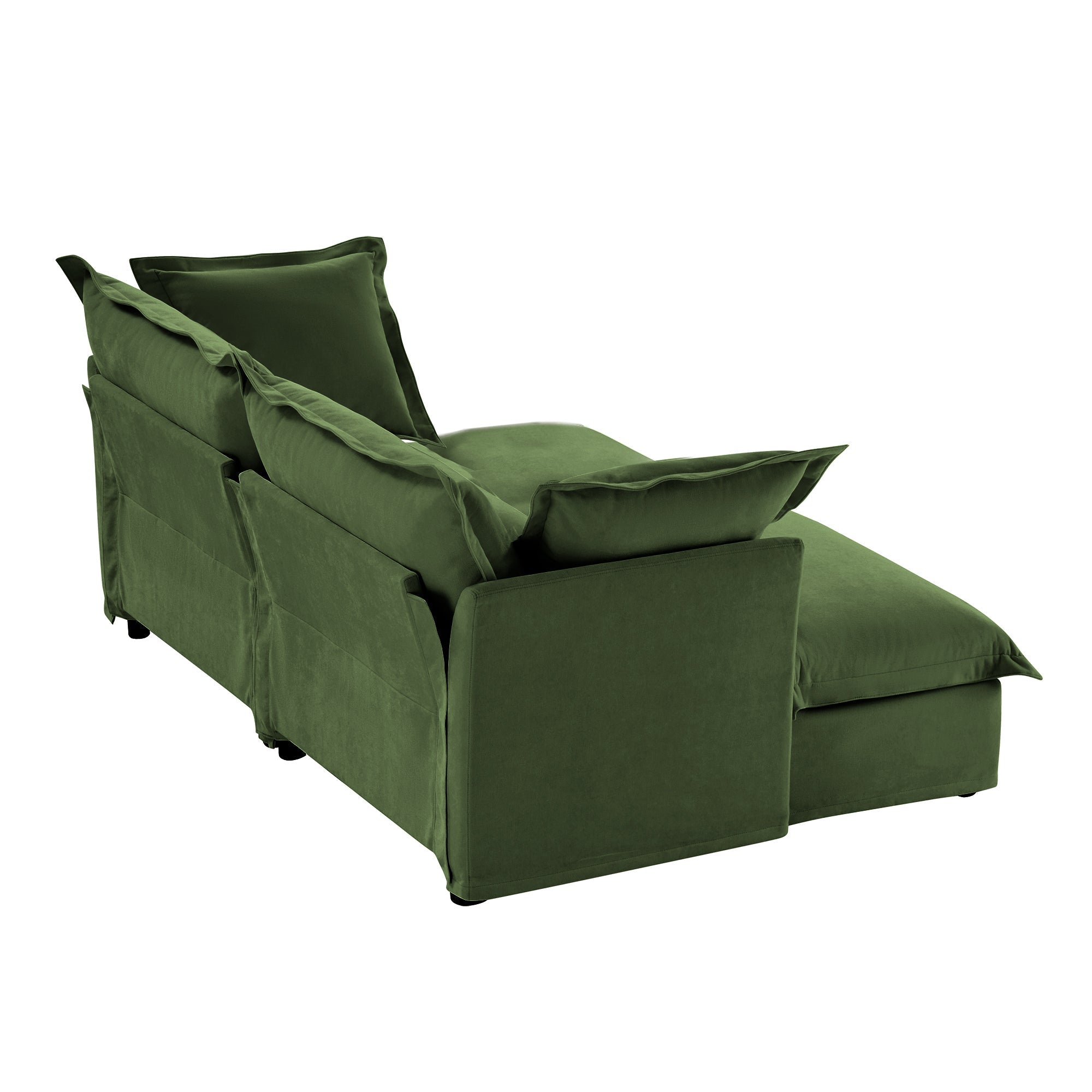 Fluffy 2-Seat Modular Sofa in Chenille Olive #OttOnly_2 #Fabric_Chenille Olive