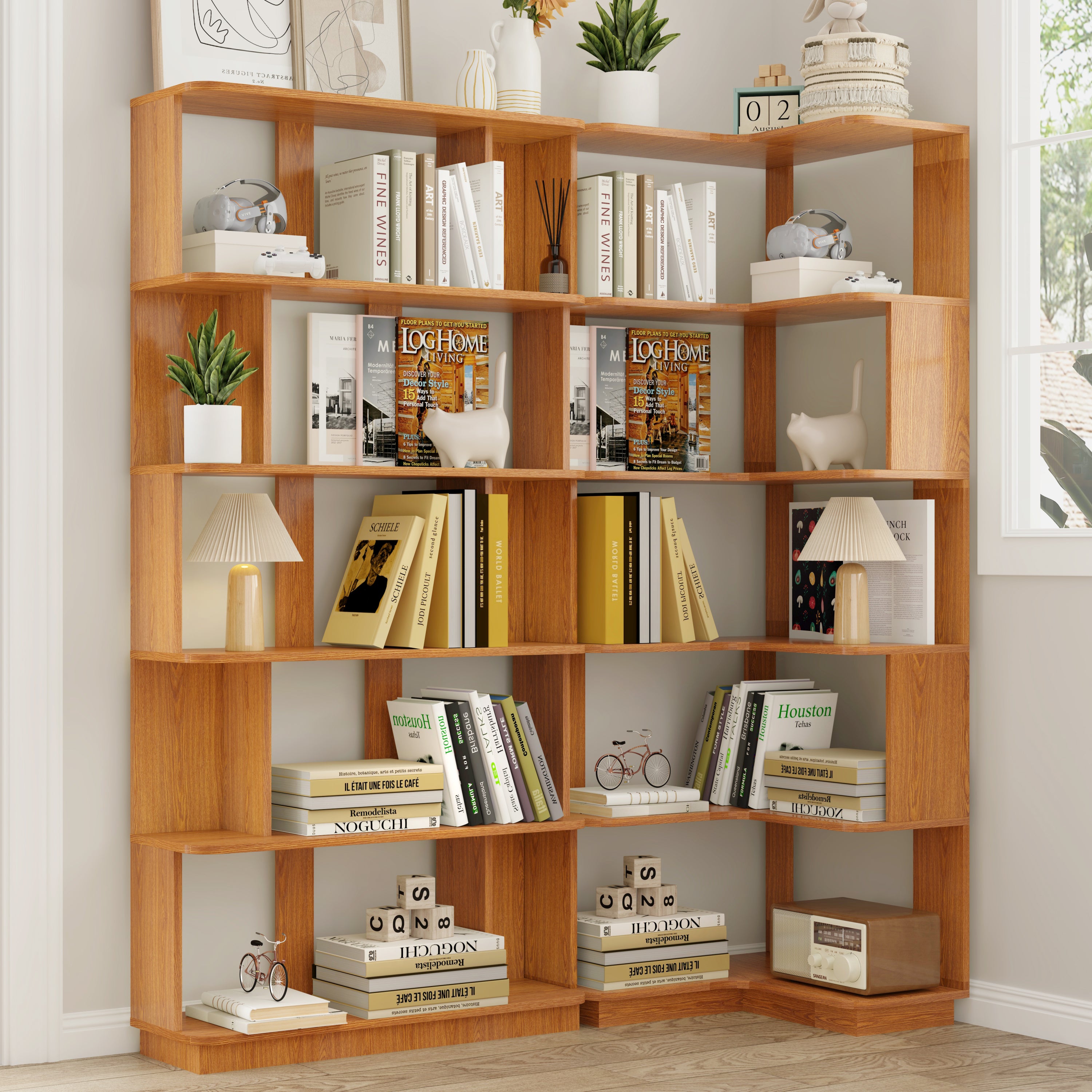 Bookcase, 53.2 in, Oak