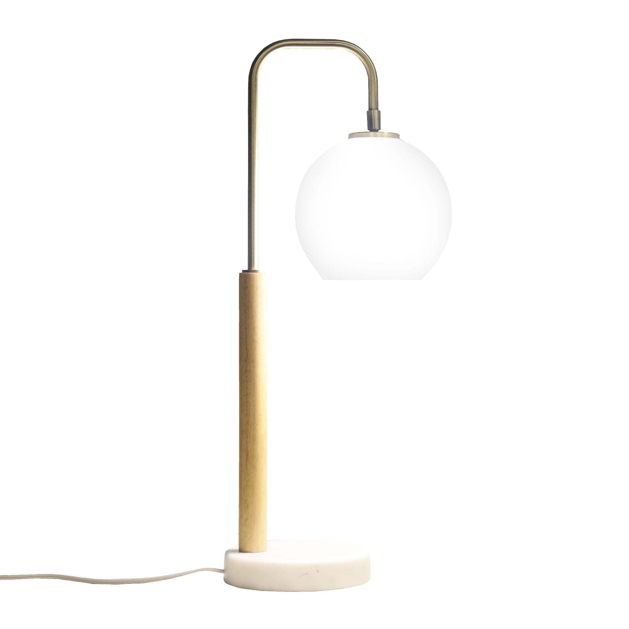 Table Lamp, Single-Light Metal, White