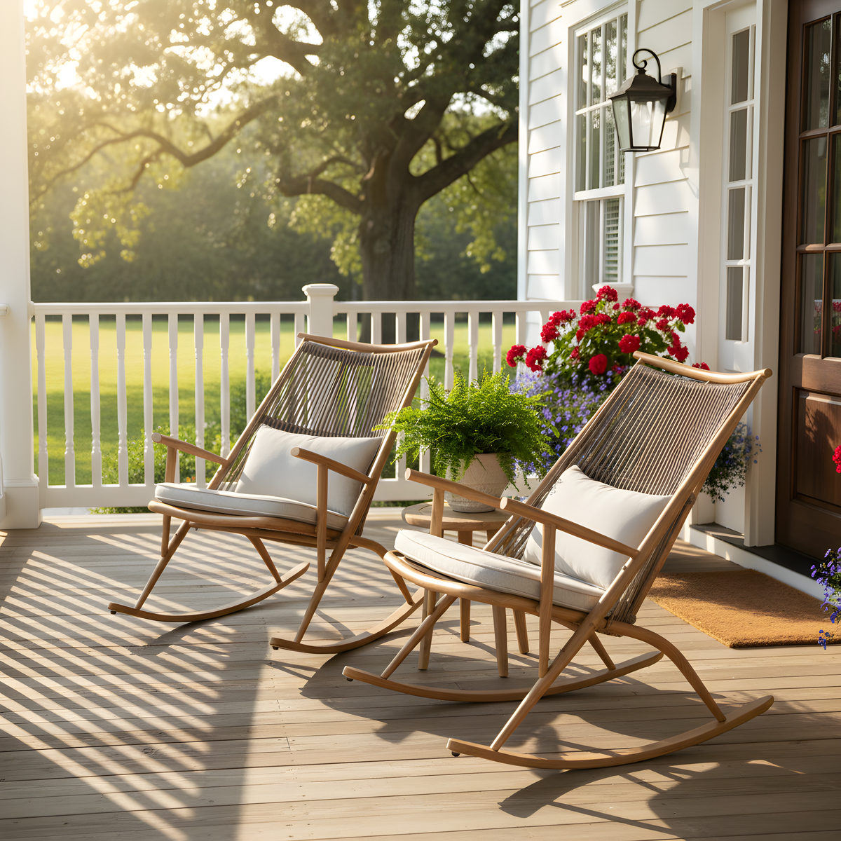 Gray Rocking Chair, Set of 2