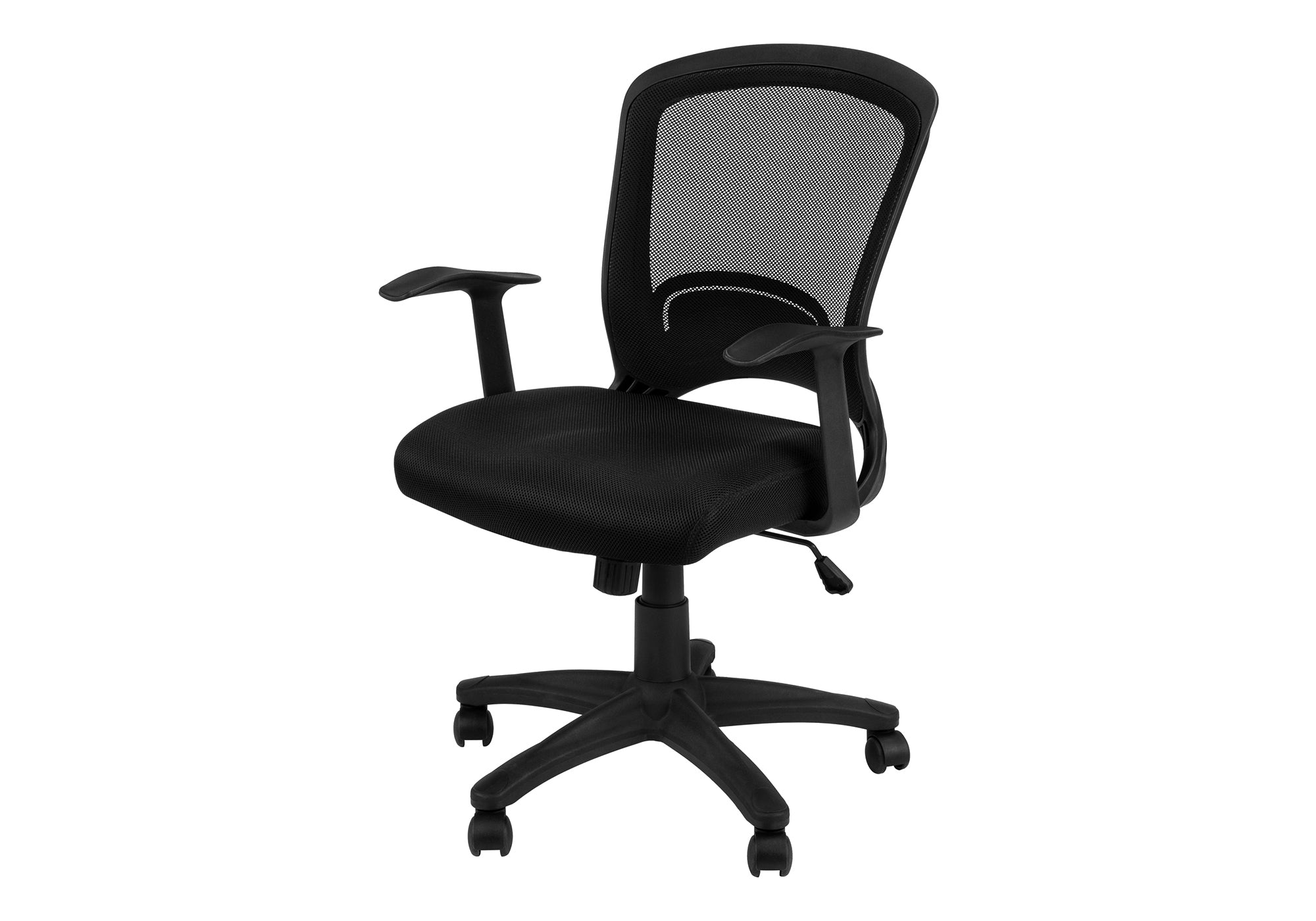 Ergonomic Contemporary Computer Desk with Lock, 24.5 in, Black