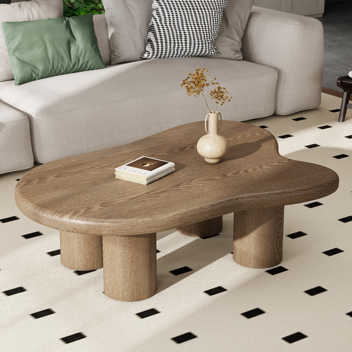 Walnut Coffee Table, 41.7 in