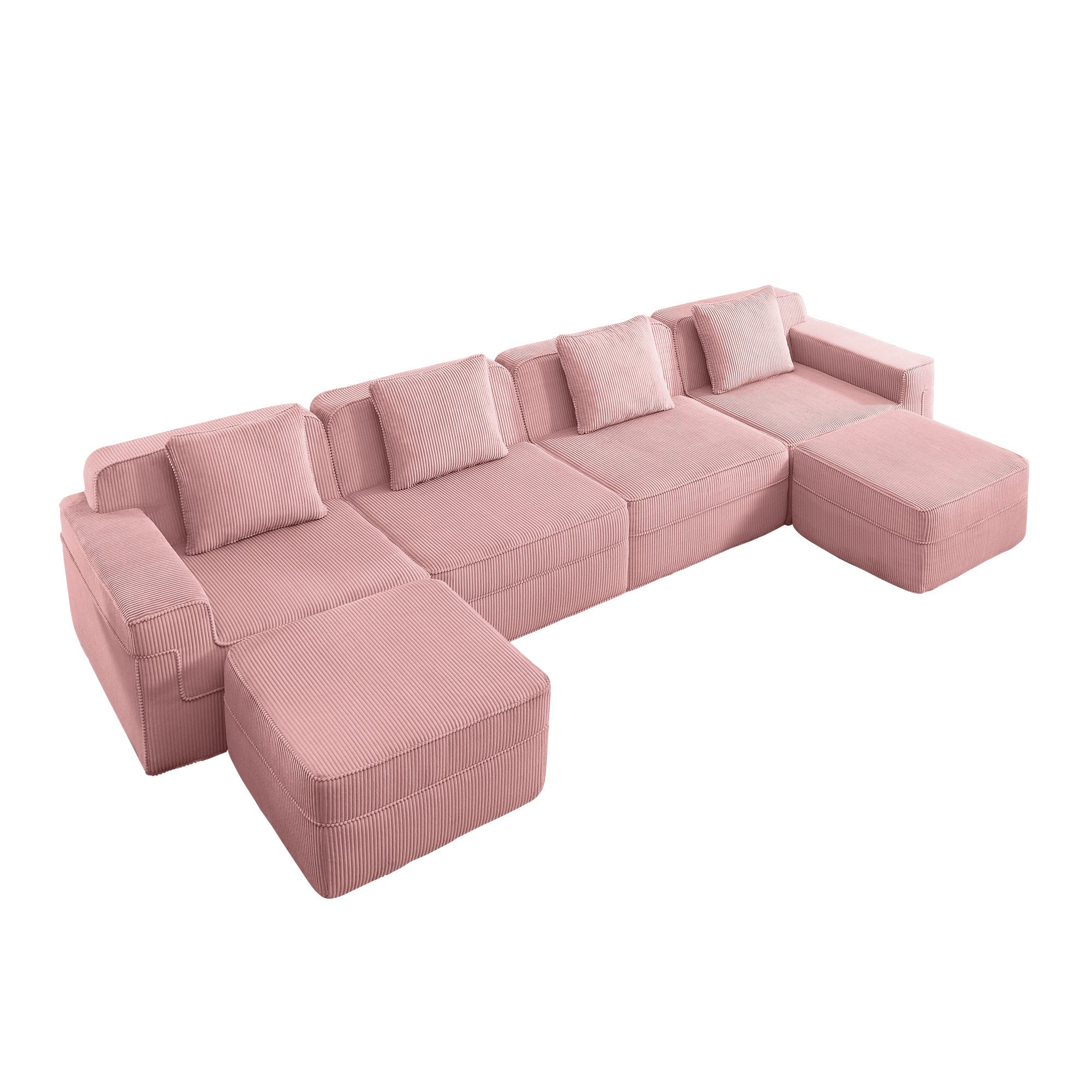 Hudson 3-Seat Boneless Couch in Pink #OttOnly_2 #Color_Pink
