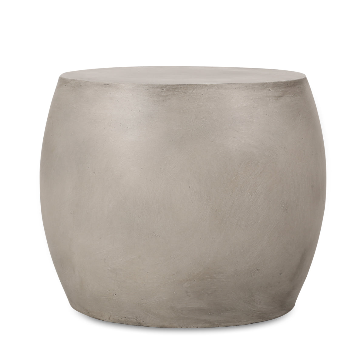 Light Gray Oval Outdoor Side Table