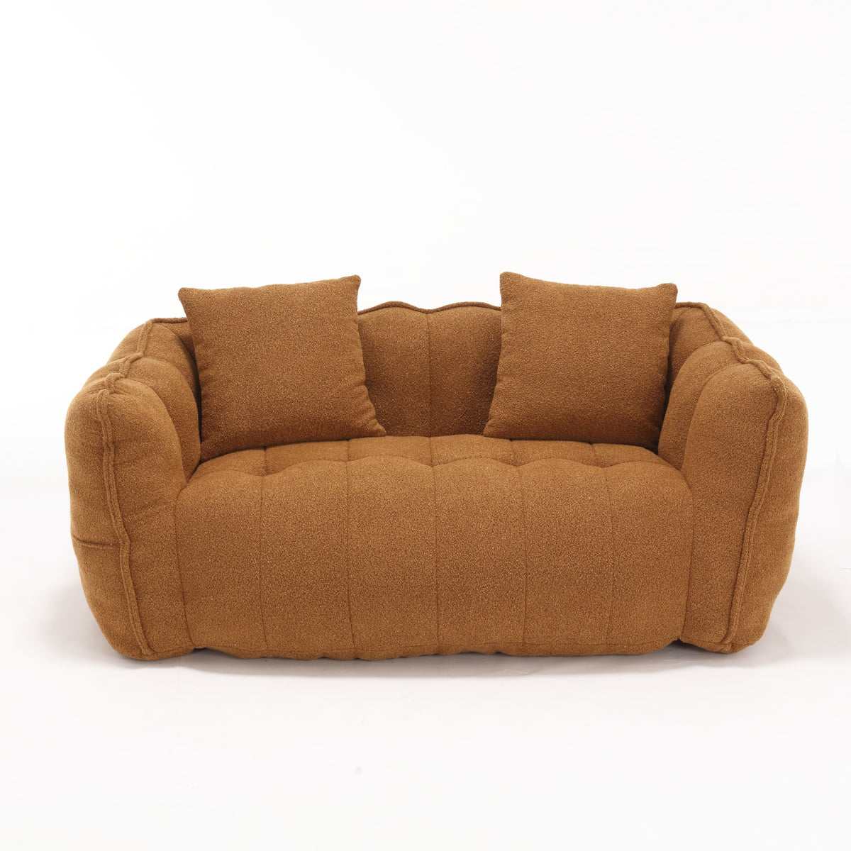 Yellow Chenille Bean Bag Chair, 66 in Wide