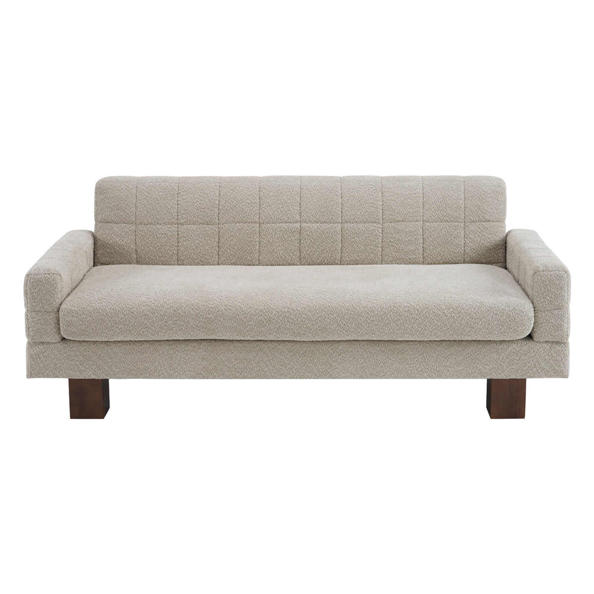 Oatmeal Boucle Loveseat, 74.4 in Wide