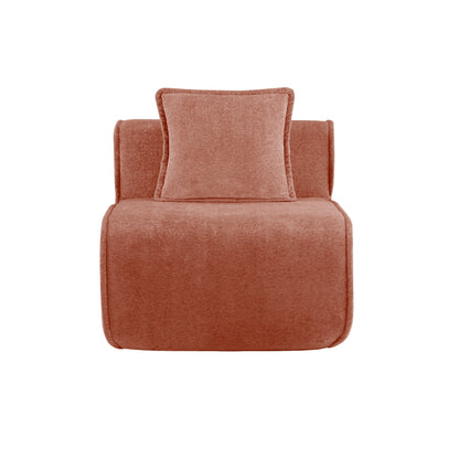Seneca Boneless Couch - Armless, Terracotta