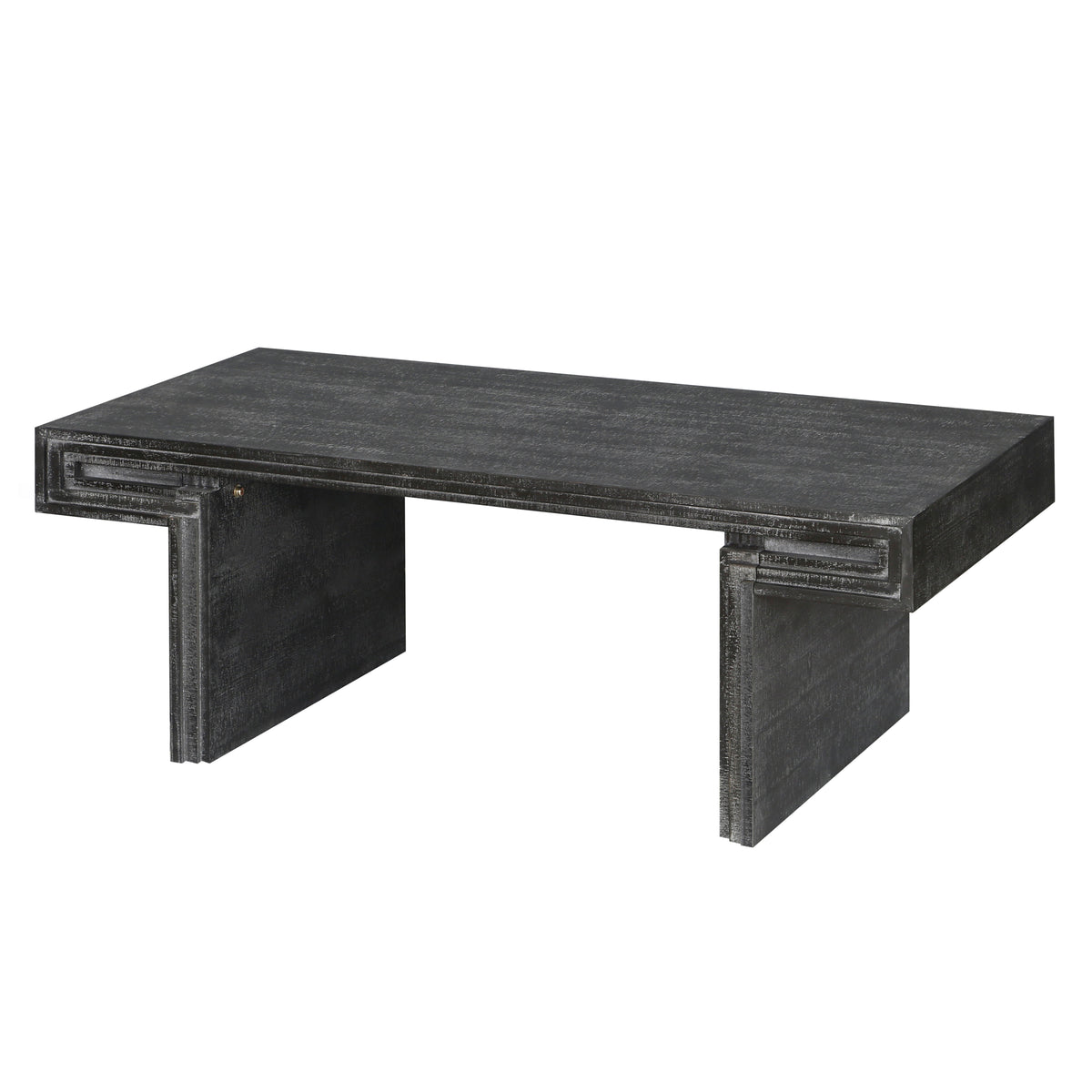 Black Rectangular Coffee Table, 48 in