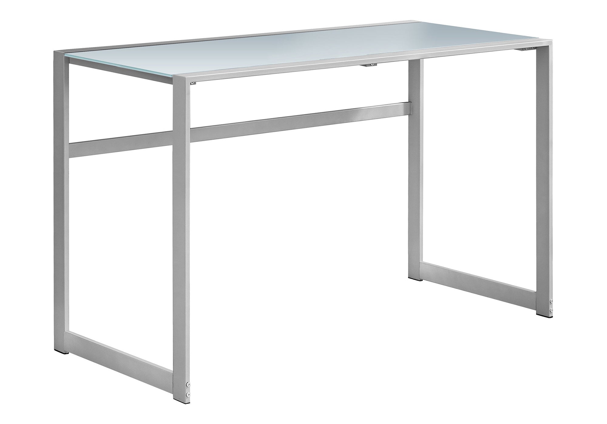 Contemporary Computer Desk, 48 in, Silver