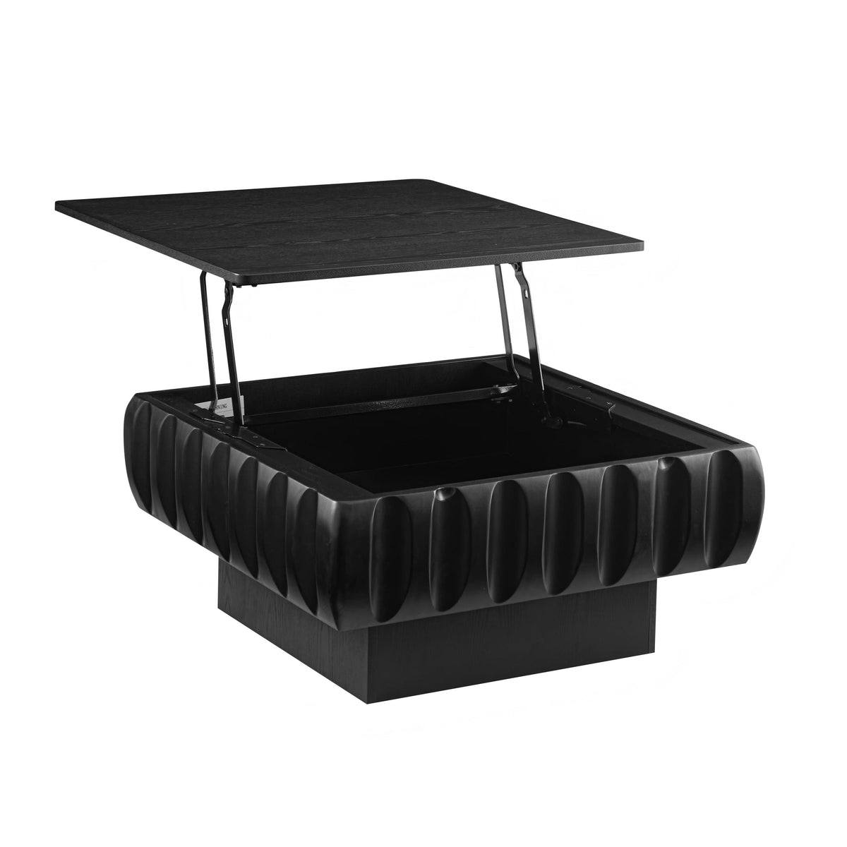 Black Square Lift-Top Coffee Table, 31.1 in