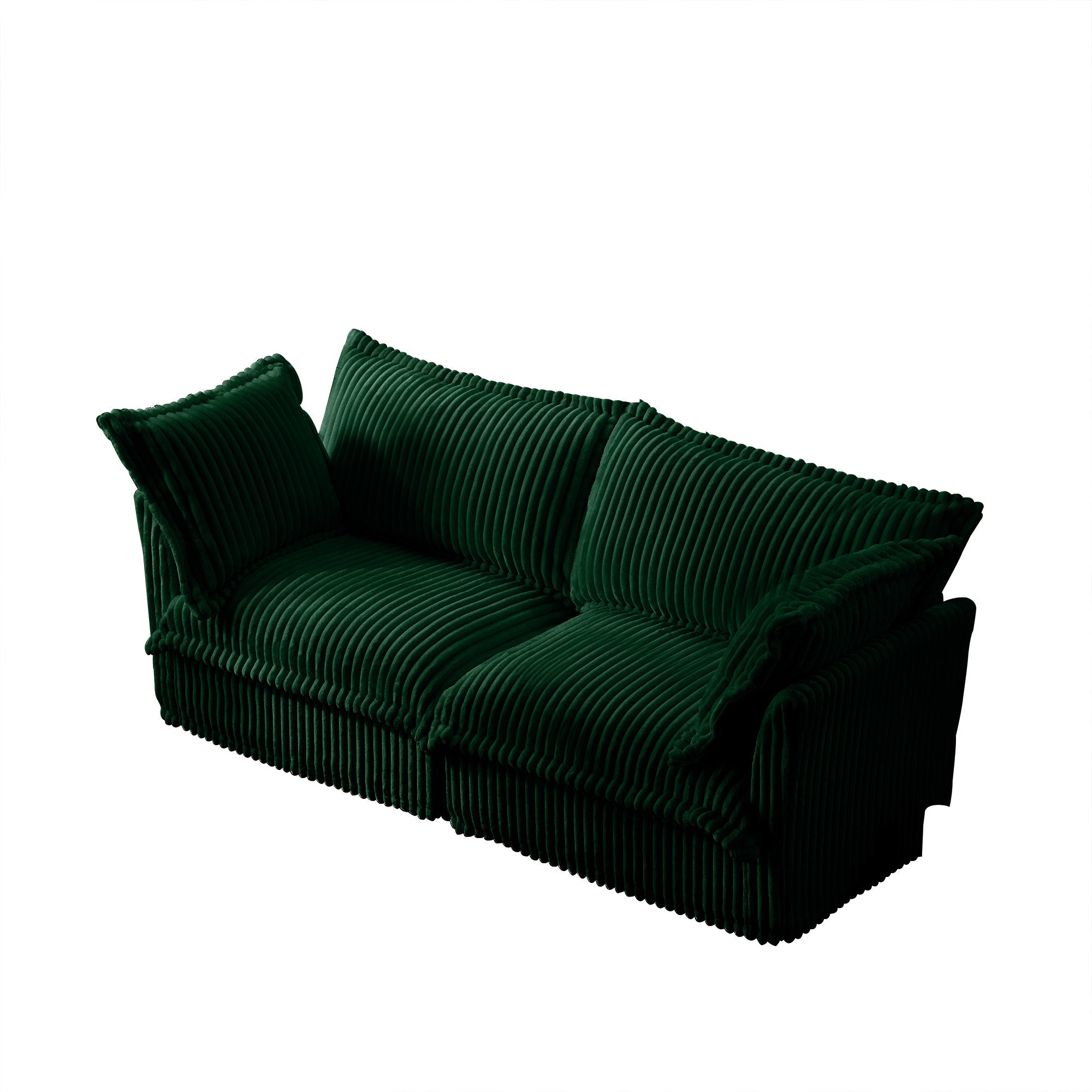 Fluffy 2-Seat Modular Sofa in Corduroy Emerald #OttOnly_0 #Fabric_Corduroy Emerald