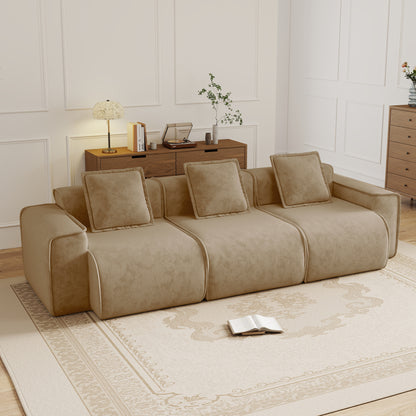Seneca Boneless Couch - 3 Seater, Mocha