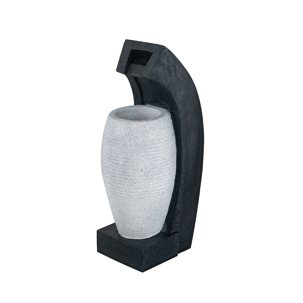 Black White Outdoor Water Fountain