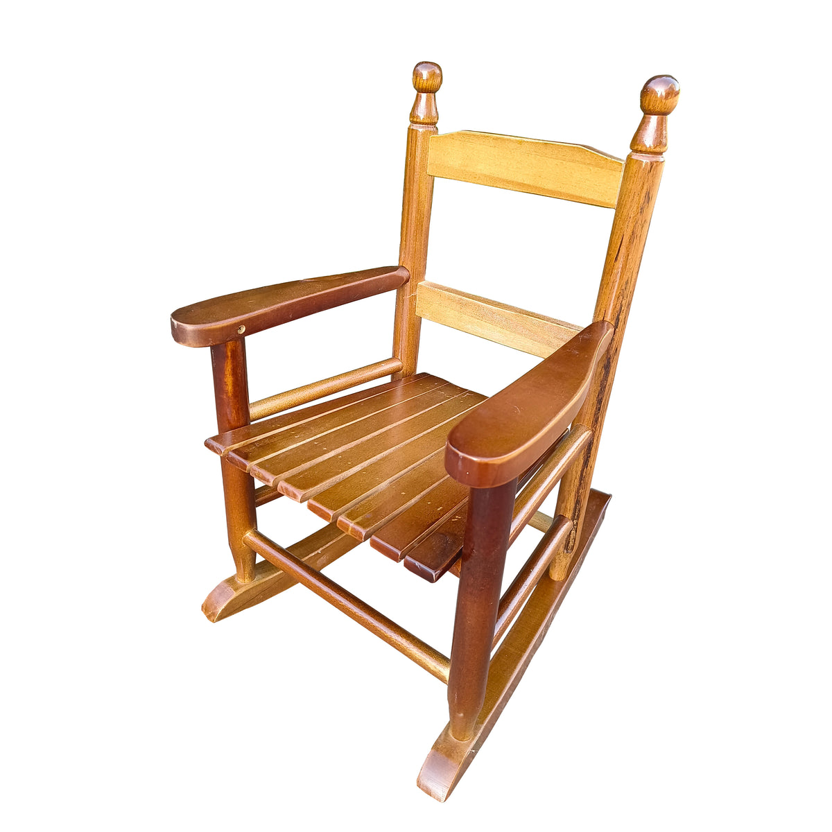 Oak Finish Solid Wood Kids Rocking Chair
