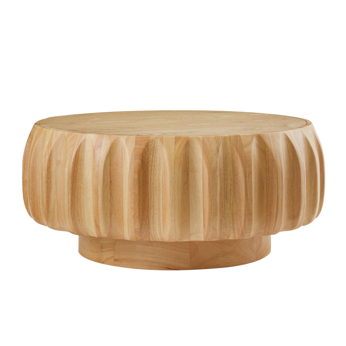 Natural Round Coffee Table, 31.5 in, Sculptural