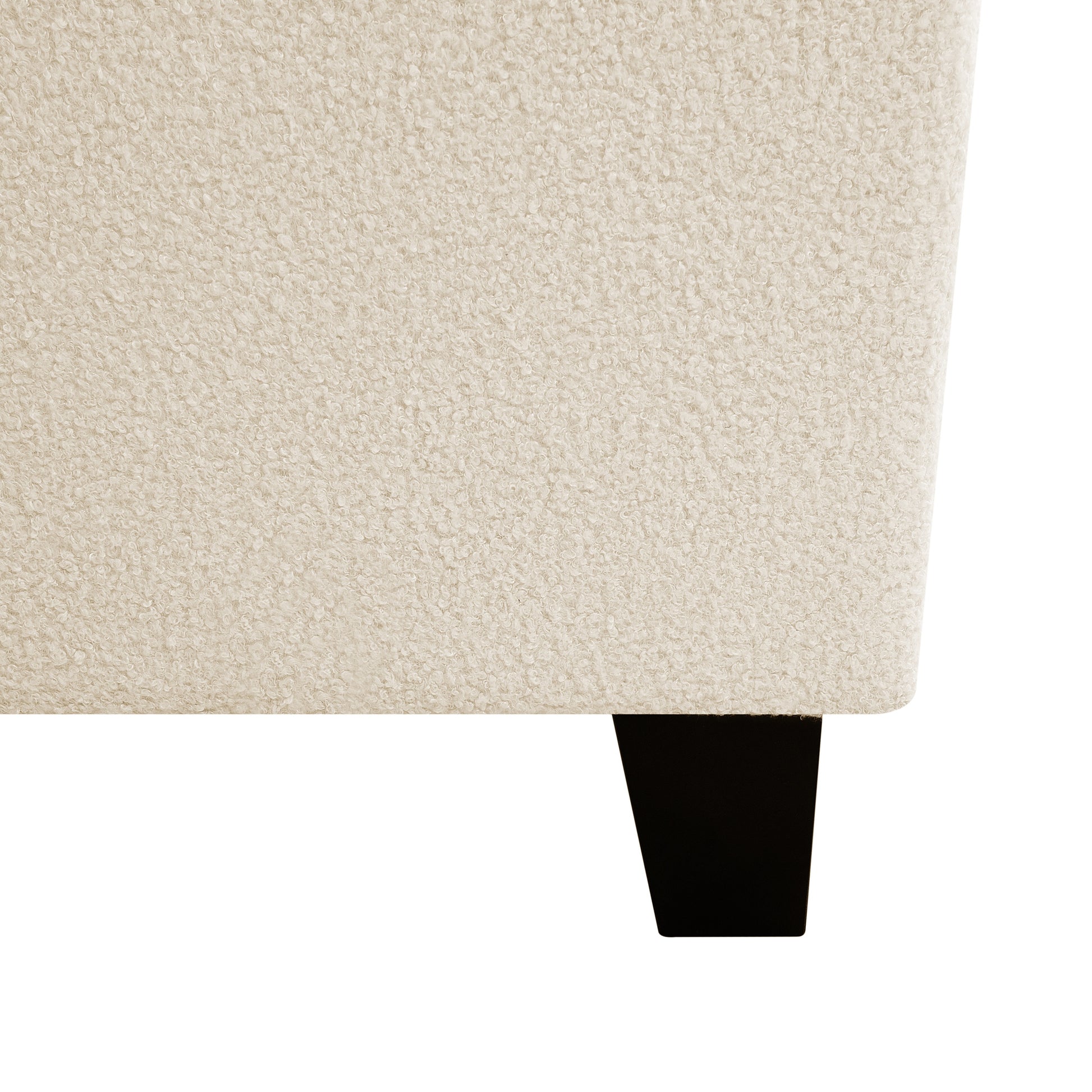 Split comparison graphic of teddy velvet fabric versus polyester alternative