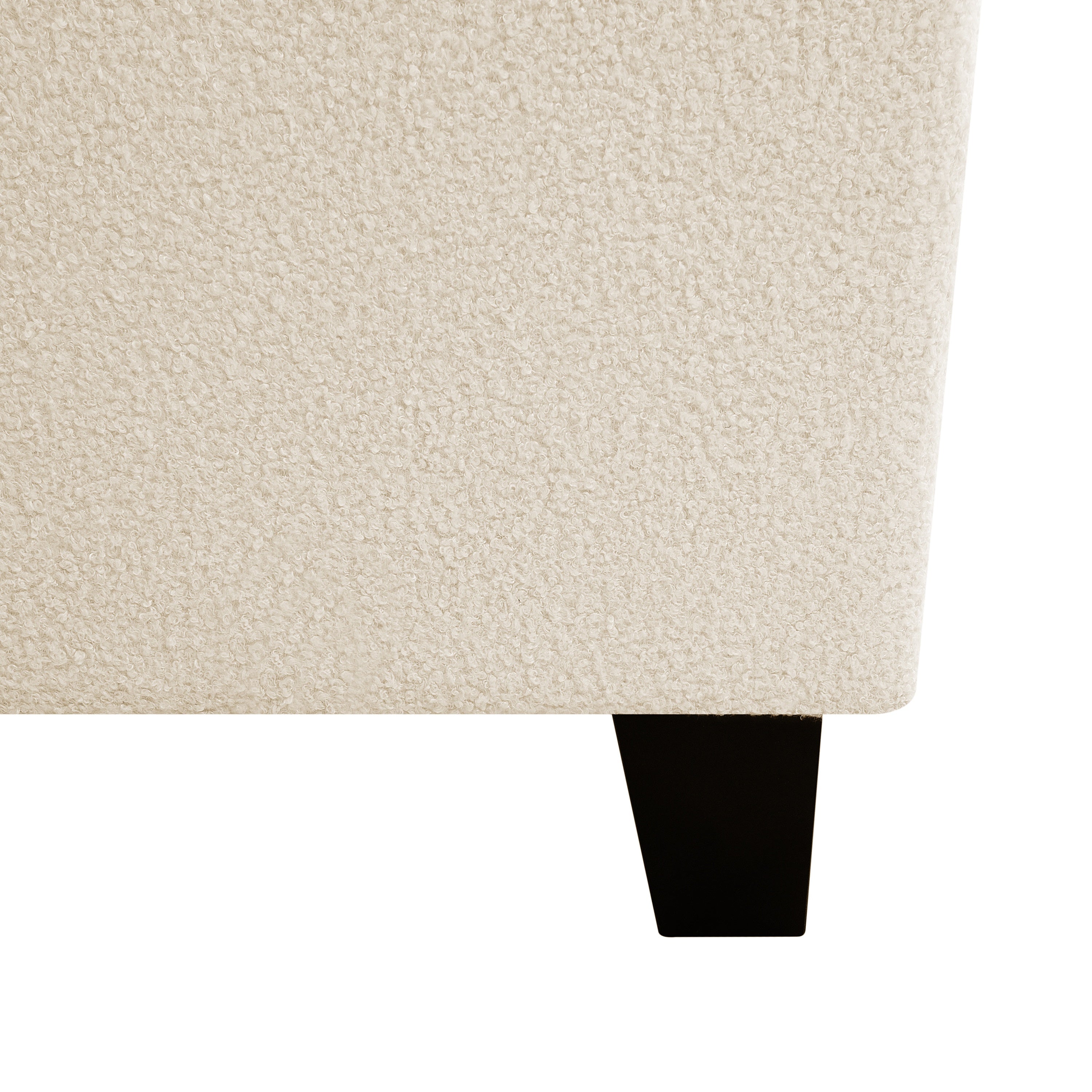Split comparison graphic of teddy velvet fabric versus polyester alternative
