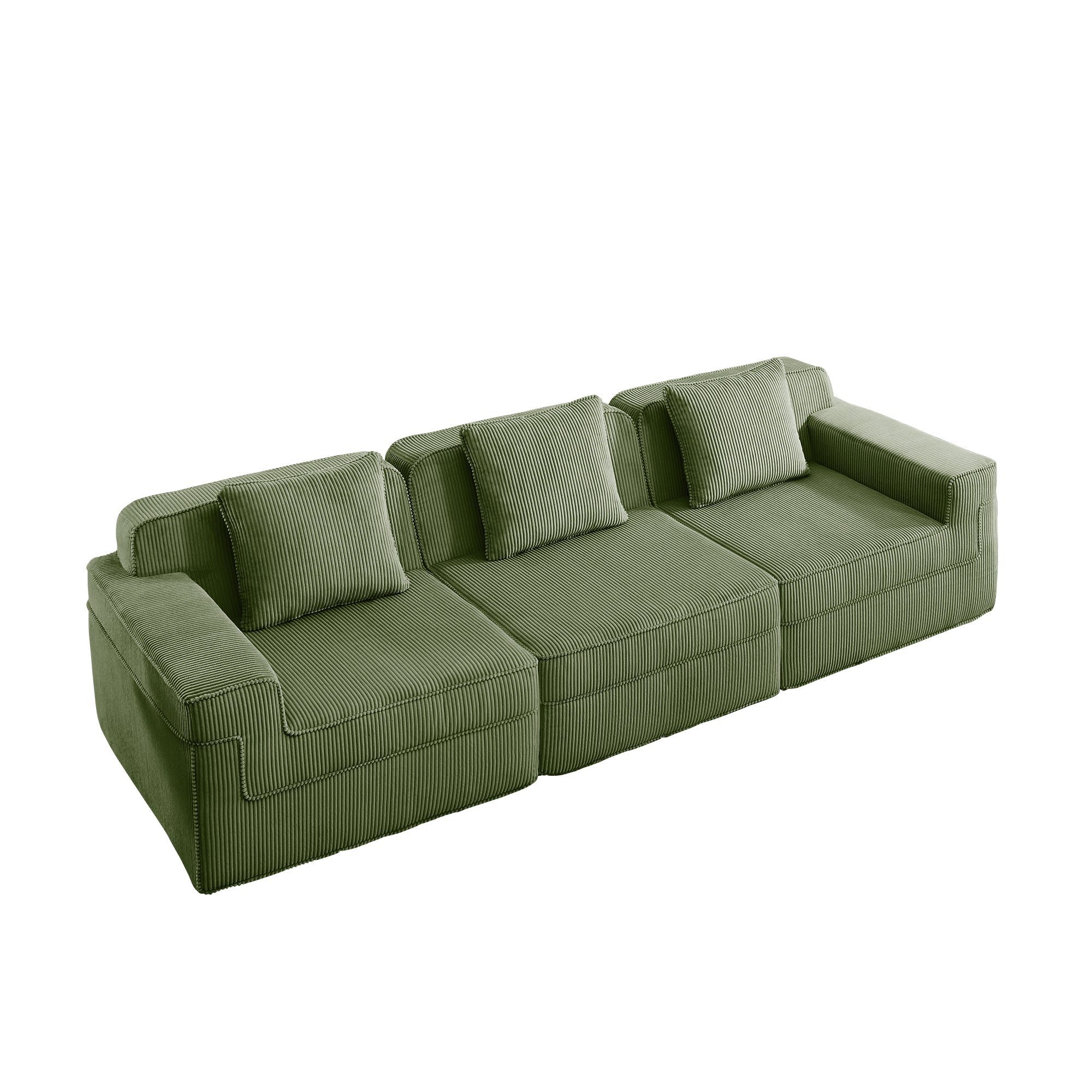 Hudson 3-Seat Boneless Couch in Olive #OttOnly_0 #Color_Olive