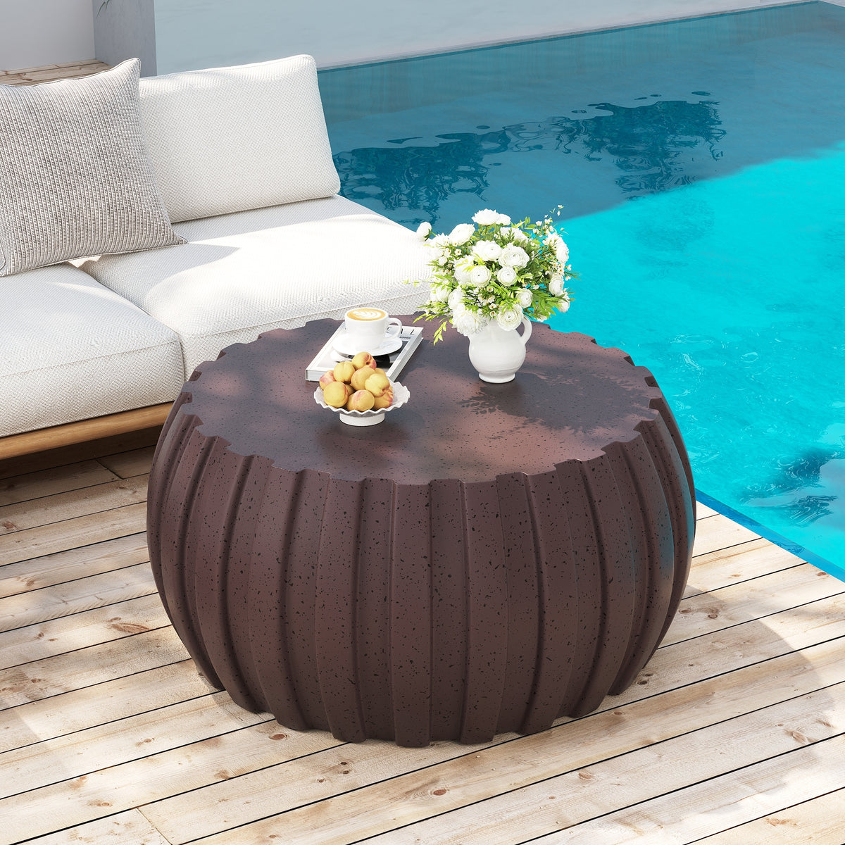 Brown Coffee Table, 35.4 in