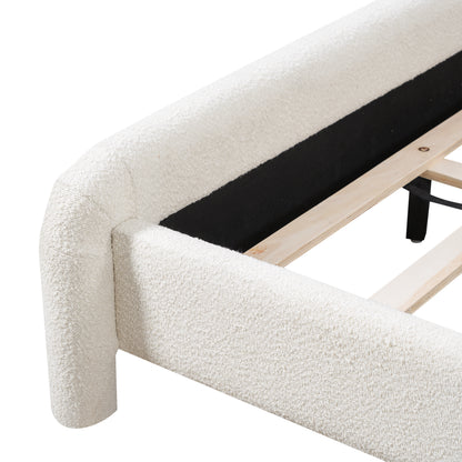 Close-up of footboard corner joinery with slat attachment hardware
