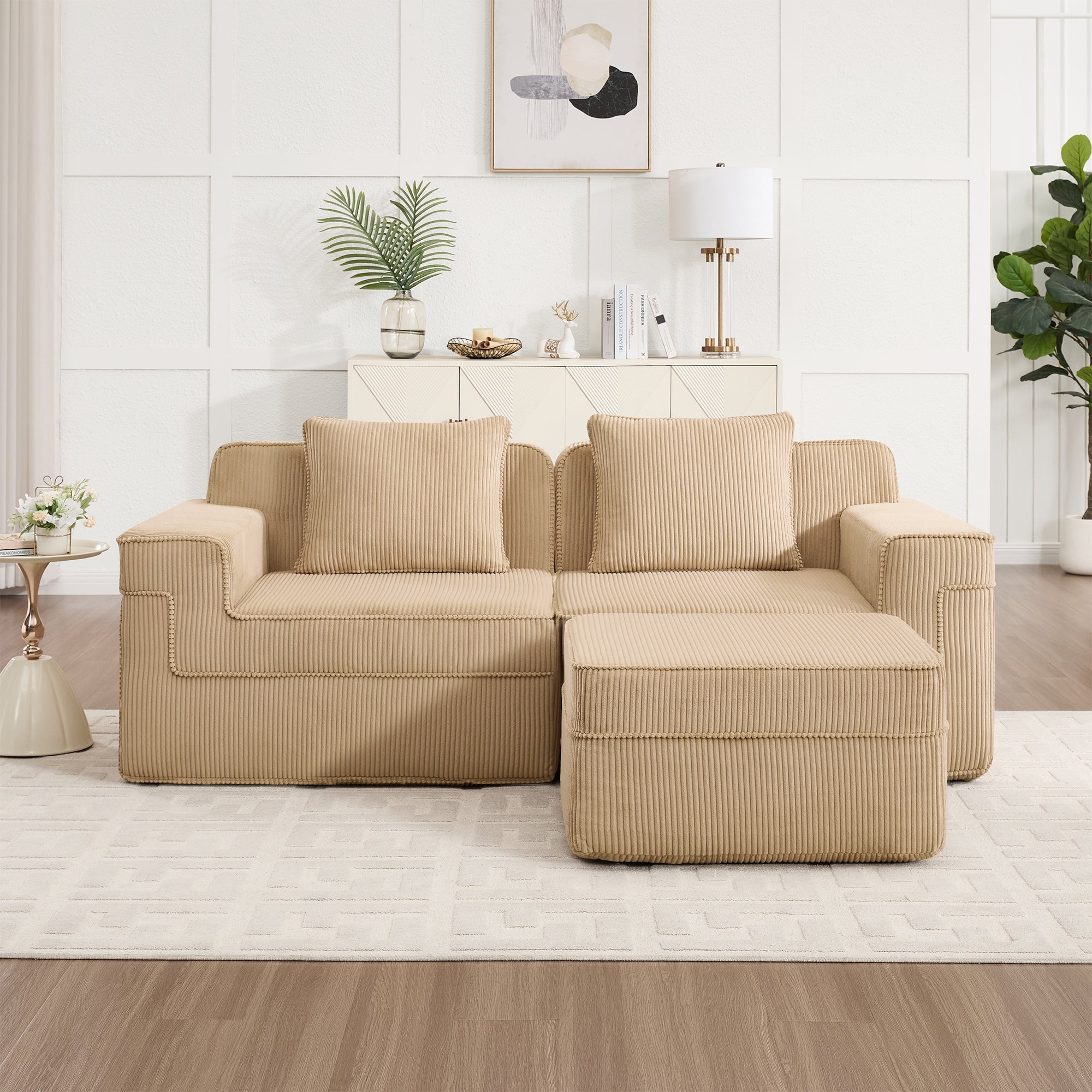 Hudson 2-Seat Boneless Couch in Camel #OttOnly_1 #Color_Camel