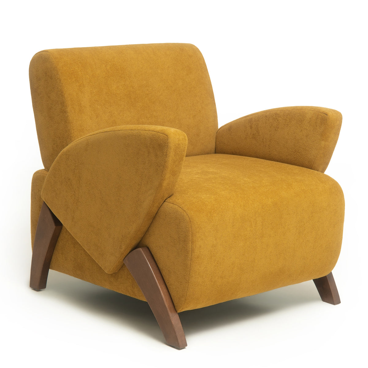 Brown Velvet Accent Chair