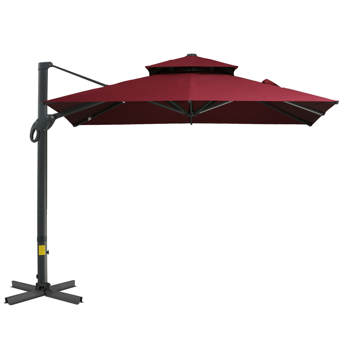 10 ft Red Cantilever Patio Umbrella with Tilt