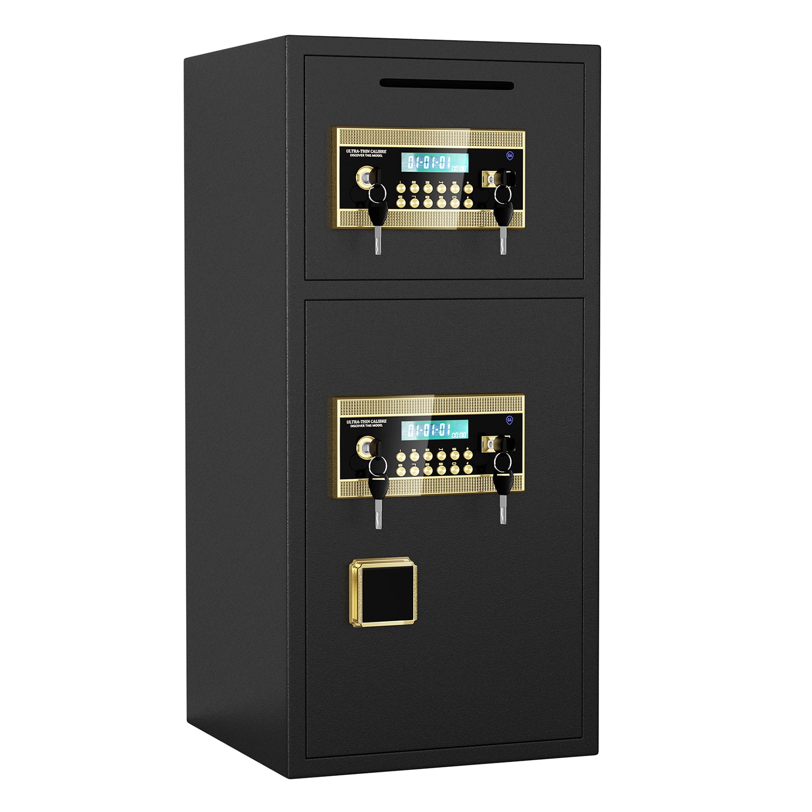 Office Safe, 13.8 in, Black, 13.78 in Deep