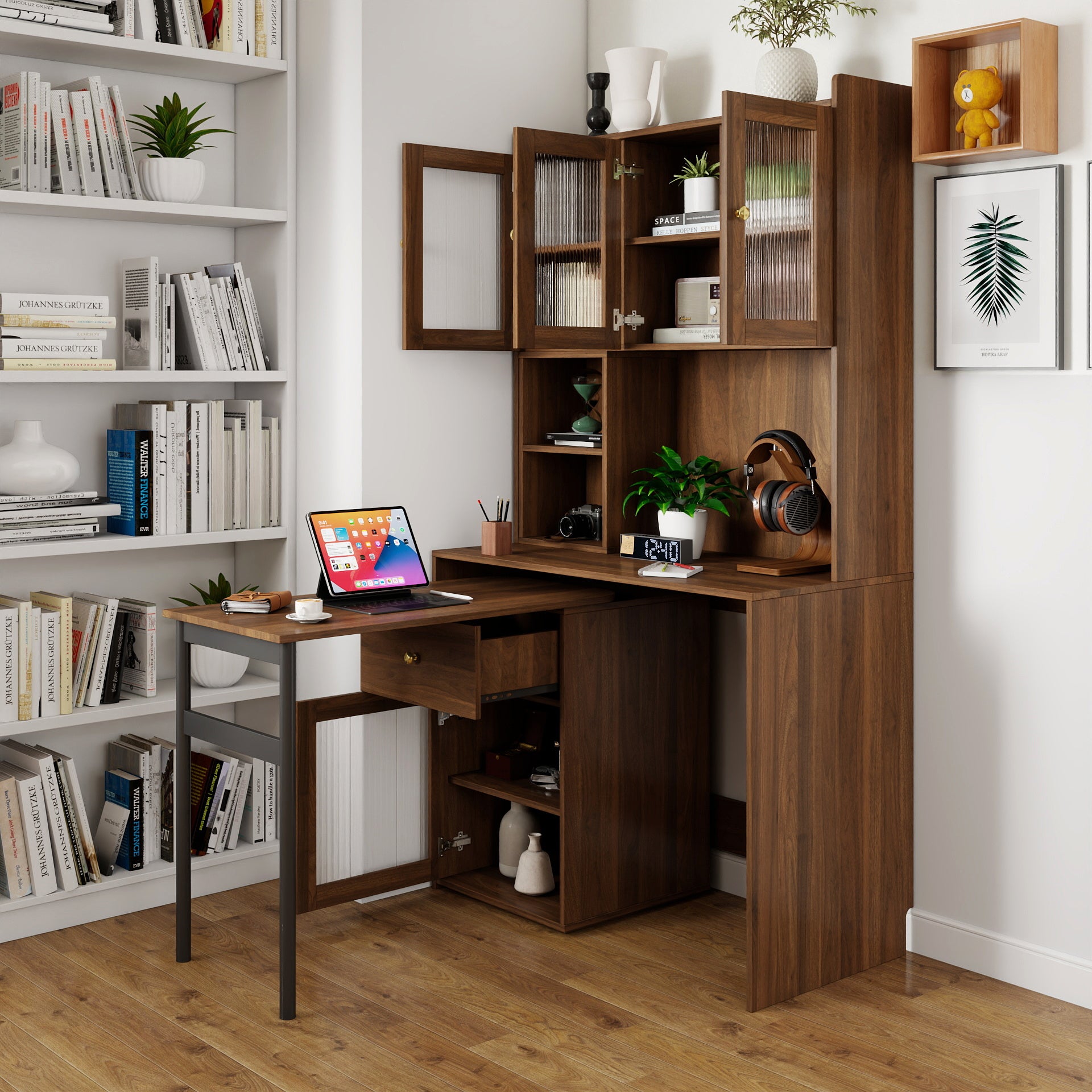 Computer Desk with Hutch, Workstation