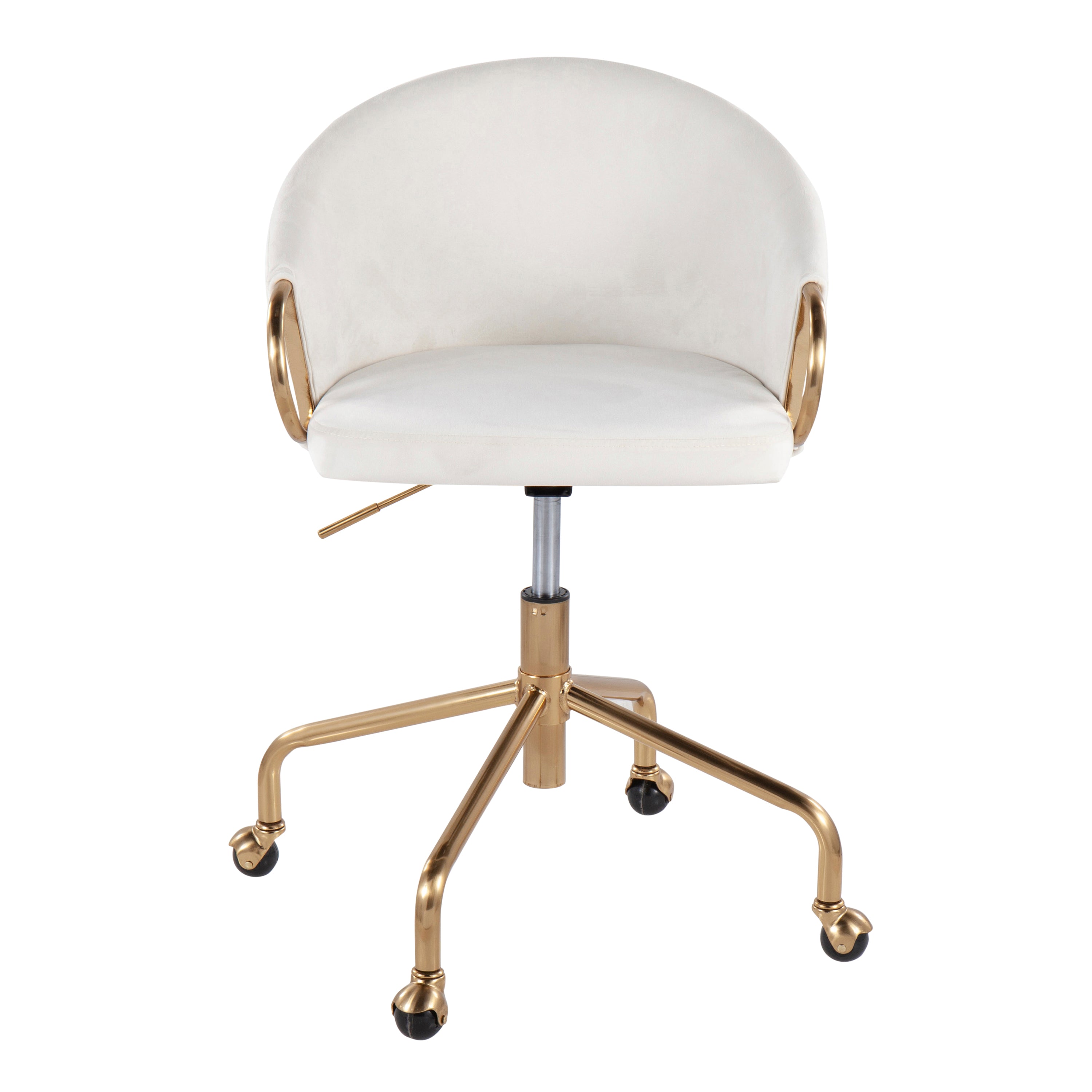 Office Chair, 27 in, Cream