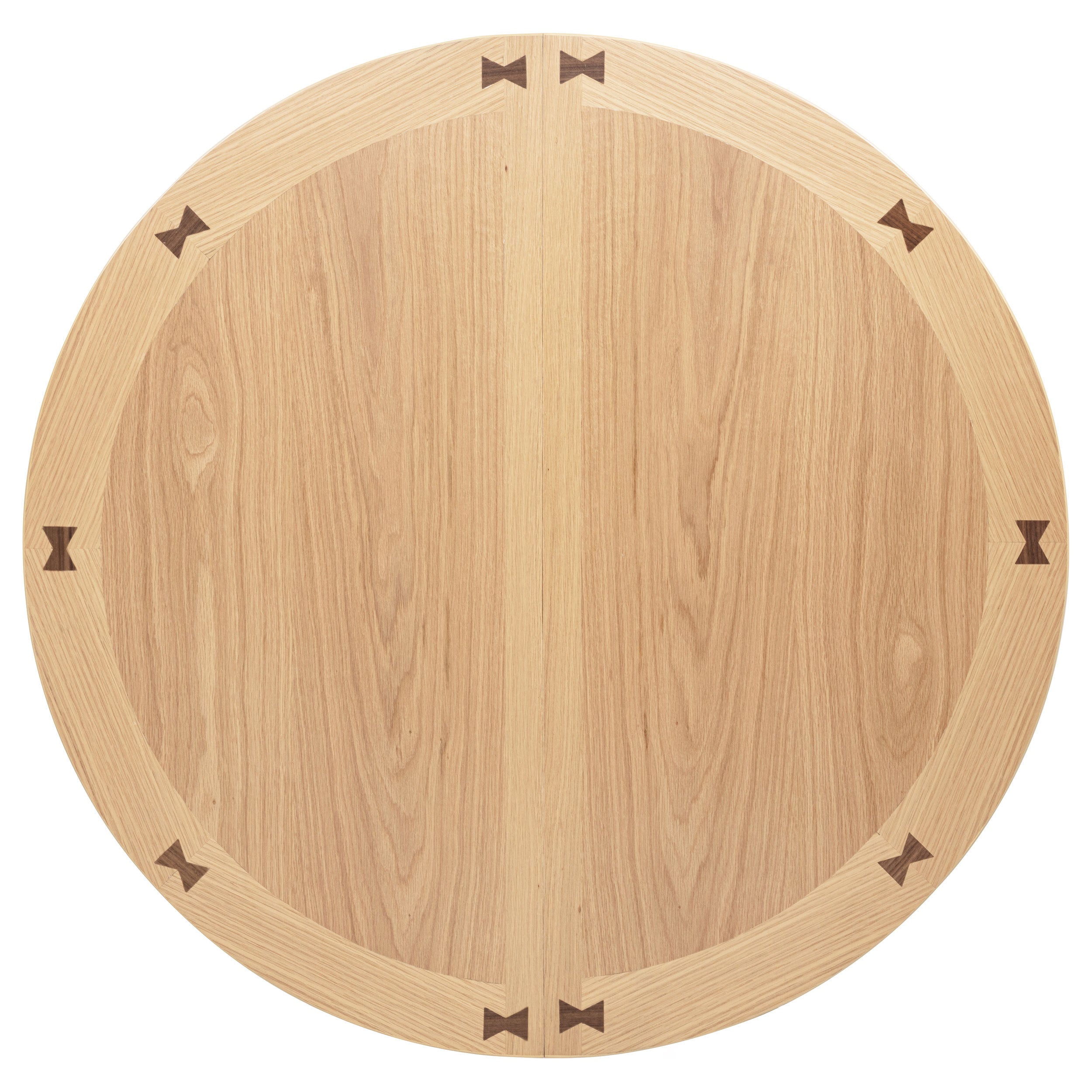 Close-up of the light oak wood grain finish