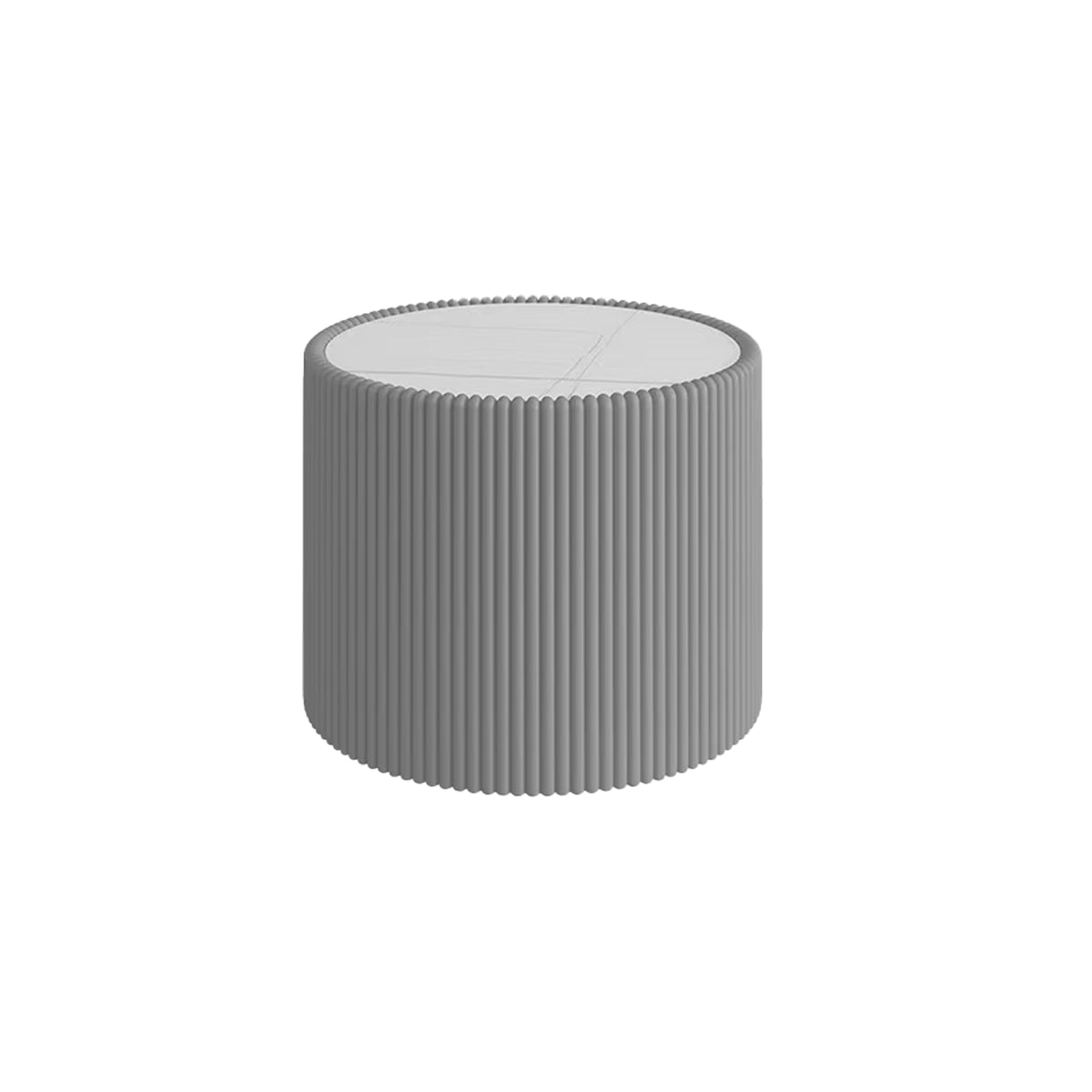 Gray Sintered Stone Side Table, 17.7 in