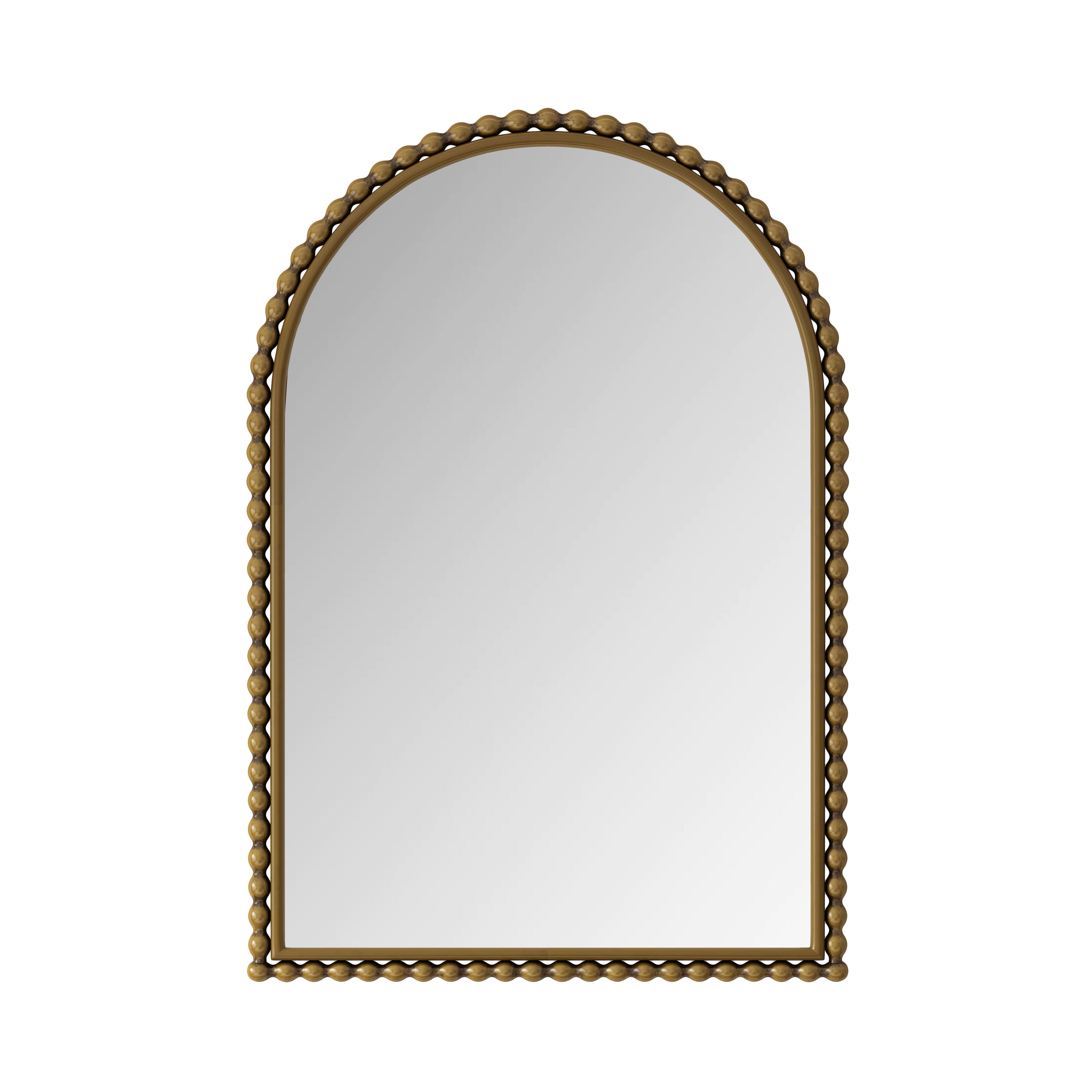 Arched Wall Mirror, 23.62 x 35.43 in, Gold Iron Frame